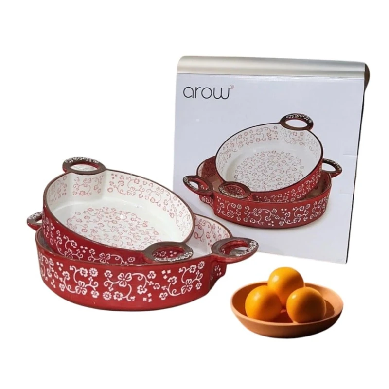 Набор посуды smil_1533, керамика, белый/красный Набор посуды smil_1533, керамика, белый/красный