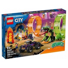 Konstruktor LEGO City Stuntz Double Loop Stunt Arena 60339, 7+ yaş, 598 hissə