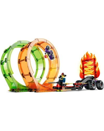 Konstruktor LEGO City Stuntz Double Loop Stunt Arena 60339, 7+ yaş, 598 hissə