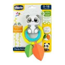 Прорезыватель-погремушка Chicco Panda Rattle, 0-18 месяцев, разноцветный
