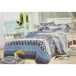 Yataq dəsti Luxe Cotton LX-MK-0033, mələfə 200x220 sm, yorğan üzü 200x220 sm, yastıq üzləri 50x70 sm, ikinəfərlik, satin, rəngbərəng