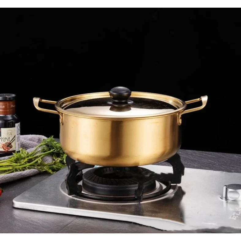 Qazan dəsti 8991000001095, paslanmayan metal, qızılı, 18/20/22 sm, 3 əd