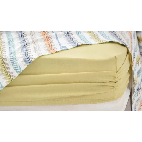 Комплект постельного белья Yataş Benito, пике 200x220 см, простыня 160x200x36 см, наволочка 50x70 см (2 шт), двуспальный, хлопок, разноцветный