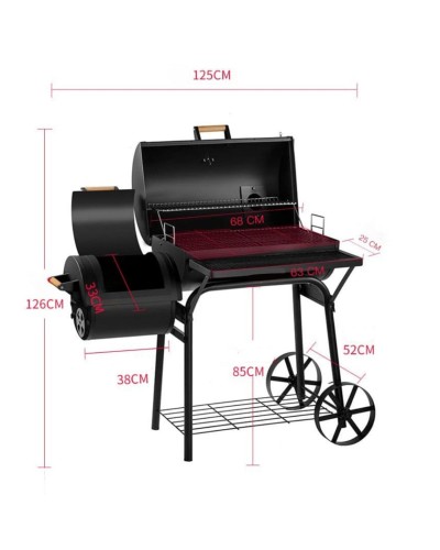 Мангал на углях BBQ, 125x126x52 см