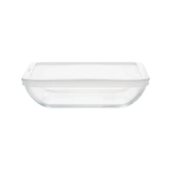 Bişirmə üçün qəlib Pyrex Daily, qapaqlı, şüşə, şəffaf, 22x17 sm, 1.3 l