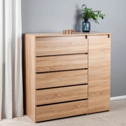 Комод Letta, бежевый, ЛДСП, 120x50x120 см Комод Letta, бежевый, ЛДСП, 120x50x120 см