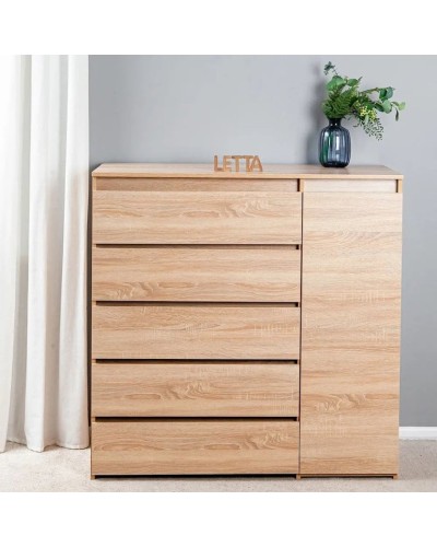 Komod Letta, bej, LDSP, 120x50x120 sm