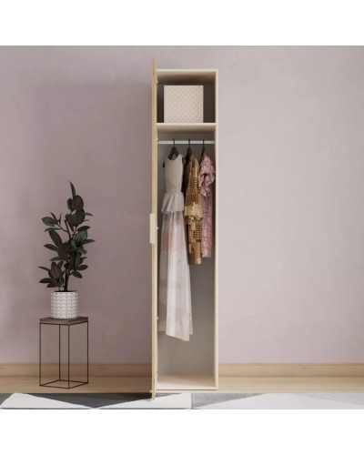 Şkaf Art Mebel 24, laminat, bej/qəhvəyi, 210x40x45 sm