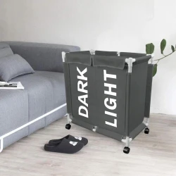 Корзина для белья EP58QUL6, серая, 35x61x65 см Корзина для белья EP58QUL6, серая, 35x61x65 см