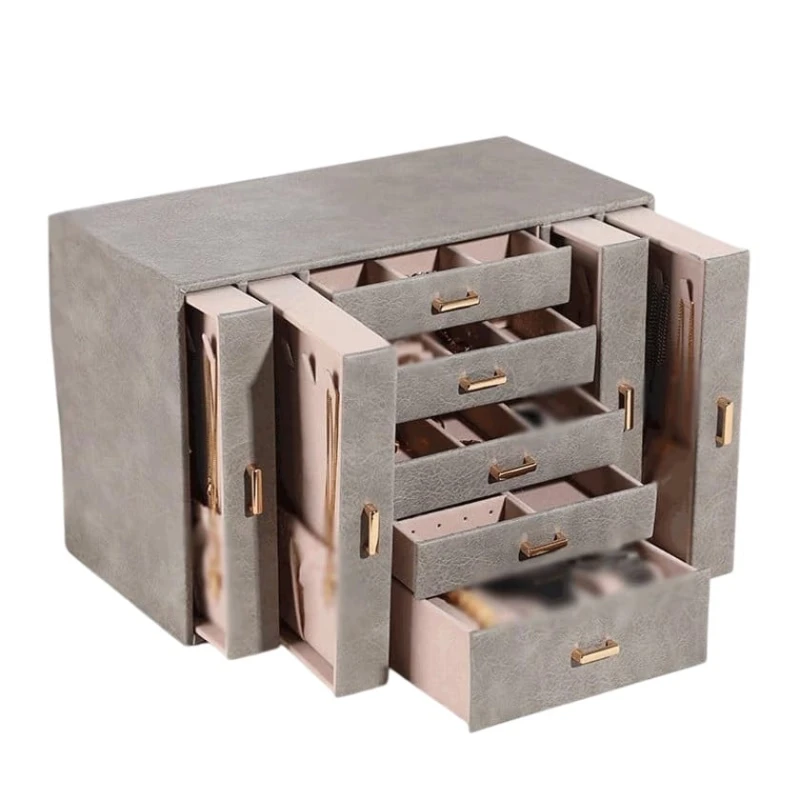 Органайзер с выдвижными ящиками для аксессуаров BHD2016079, серый, 16x22x33 см