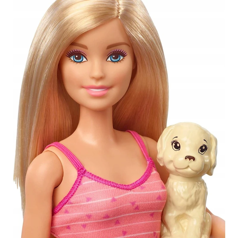 Кукла Barbie Puppy Bath Playset With Doll 3 Puppies & Accessories, 29см (887961744521)
