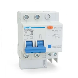 Дифференциальный автомат Chint DZ47LE-32 2P 20А 30мА тип АC х-ка С 6кА