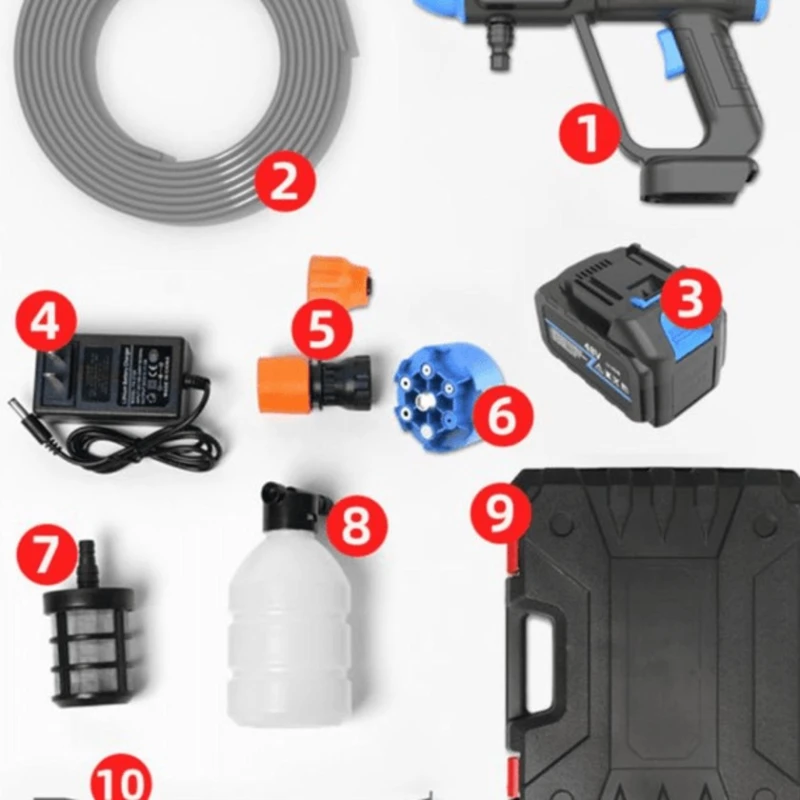 Yüksək təzyiqli yuyucu maşın watergun_44, qara/göy