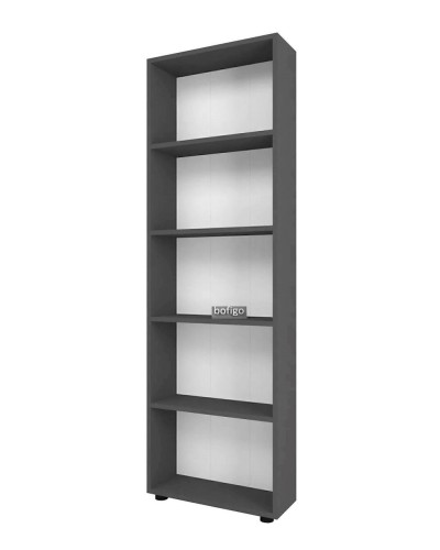 Kitablar üçün şkaf Modern2 12115589, LDSP, boz, 172x56x20 sm