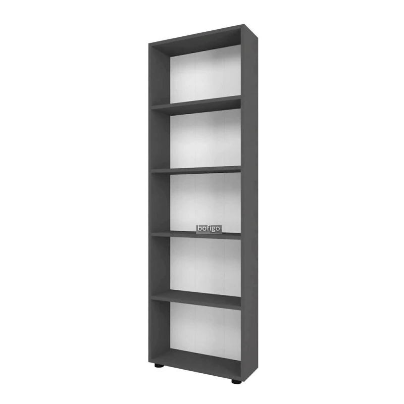 Шкаф книжный Modern2 12115589, ЛДСП, серый, 172x56x20 см