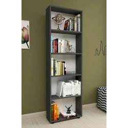 Шкаф книжный Modern2 12115589, ЛДСП, серый, 172x56x20 см Шкаф книжный Modern2 12115589, ЛДСП, серый, 172x56x20 см