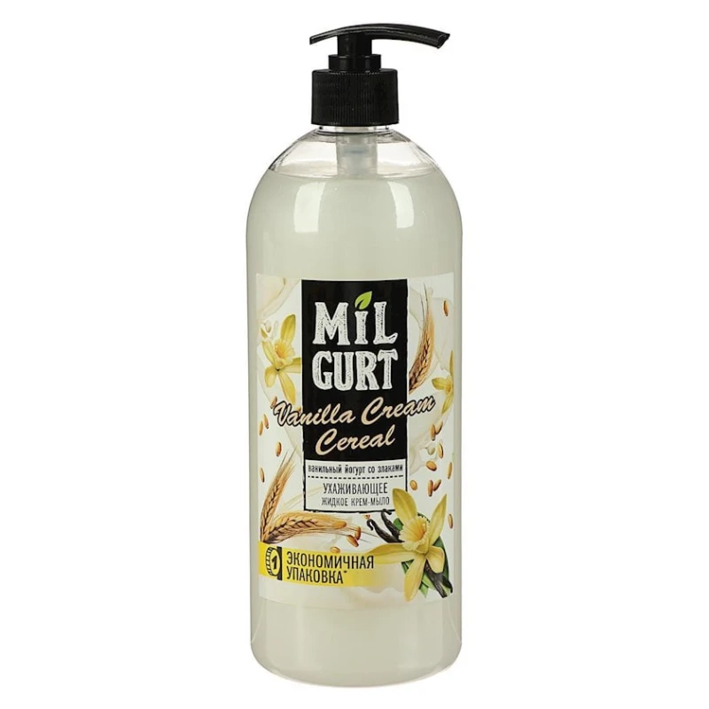 Жидкое крем-мыло Milgurt Ванильный йогурт со злаками 860 мл