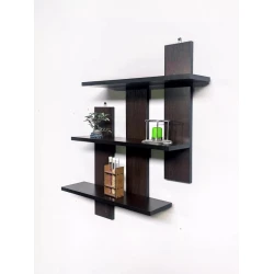 Настенная полка Art Mebel 181, ламинат, 80х80х15 см, серая