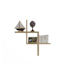 Divar rəfi Art Mebel 220, laminat, 75х75х13 sm, qəhvəyi