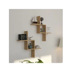 Divar rəfi Art Mebel 220, laminat, 75х75х13 sm, qəhvəyi