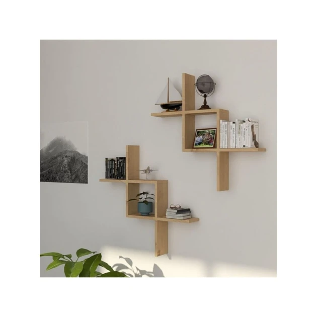 Divar rəfi Art Mebel 220, laminat, 75х75х13 sm, qəhvəyi