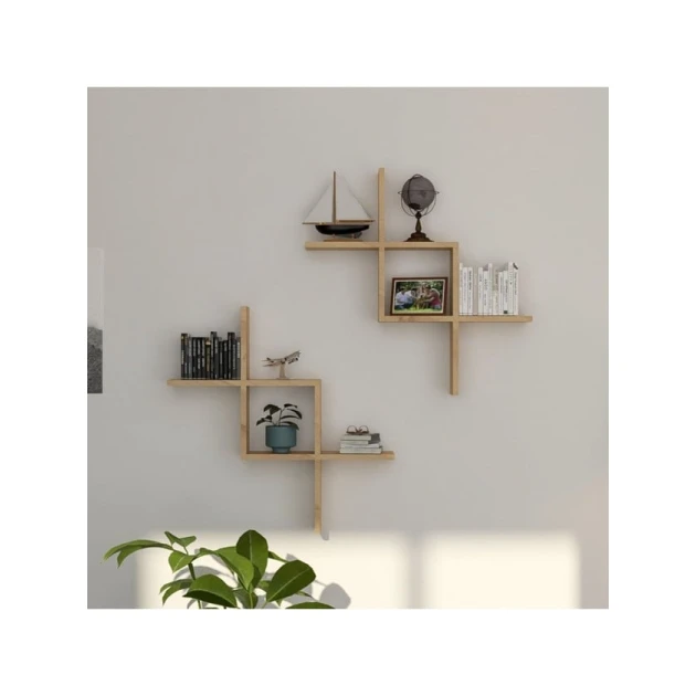 Divar rəfi Art Mebel 220, laminat, 75х75х13 sm, qəhvəyi