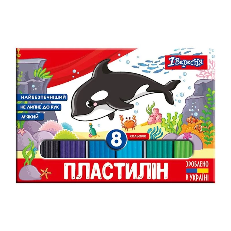 Plastilin 1 Вересня 540587, 8 rəng Plastilin 1 Вересня 540587, 8 rəng