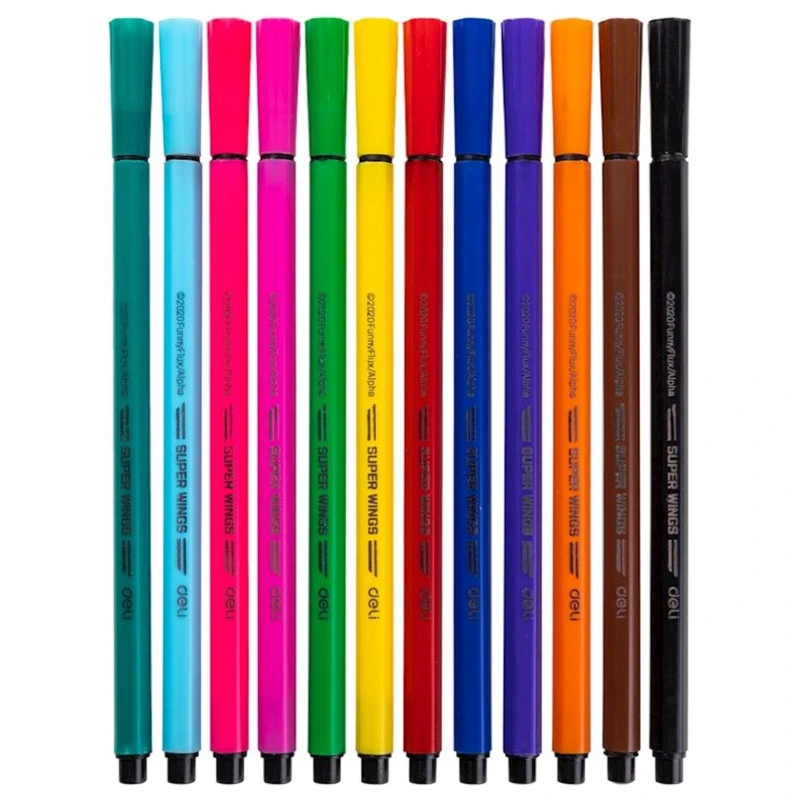 Набор фломастеров Deli Super Wings C150-12, 12 шт Набор фломастеров Deli Super Wings C150-12, 12 шт