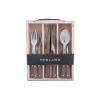 Набор столовых приборов Porland Woodea, мытье в посудомоечной машине, нержавеющая сталь, серебристый/коричневый, 25 см, на 6 персон, 18 предметов Набор столовых приборов Porland Woodea, мытье в посудомоечной машине, нержавеющая сталь, серебристый/коричневый, 25 см, на 6 персон, 18 предметов