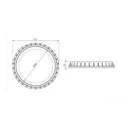 Lyuk qapağı LuxWares, 500 mm, plastik, tutacaqlı