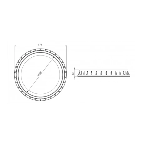 Крышка люка LuxWares, 500 мм, пластик, с ручкой