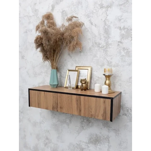 Консоль Art Mebel 21, ламинат, 30x71x17 см, коричневый Консоль Art Mebel 21, ламинат, 30x71x17 см, коричневый