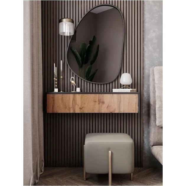 Консоль Art Mebel 21, ламинат, 30x71x17 см, коричневый Консоль Art Mebel 21, ламинат, 30x71x17 см, коричневый