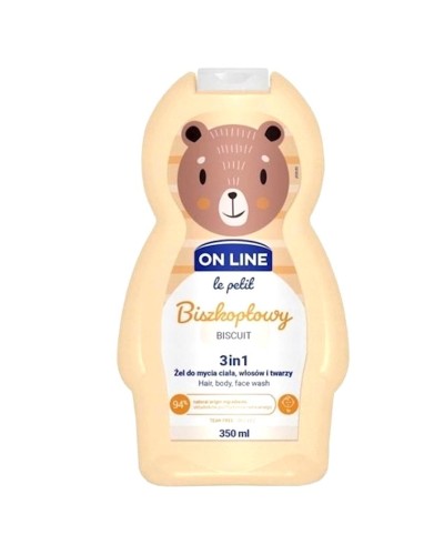 Çimmək üçün şampun-gel On Line Le Petit 3-1-də Biscuit 350 ml