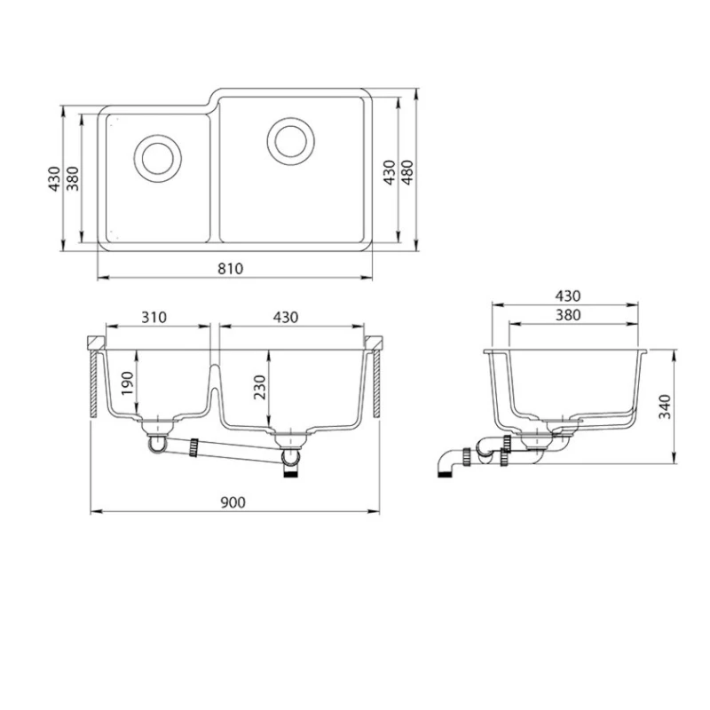 Кухонная мойка Aquasanita SQA 230R-710