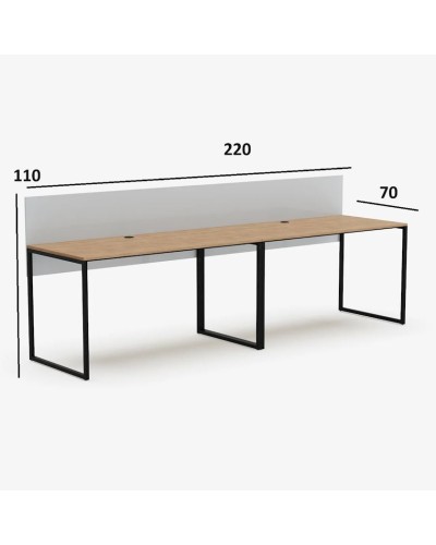 Masa 3563_LoftKomplecktVotan, 220x70x110 sm, LDSP, qəhvəyi