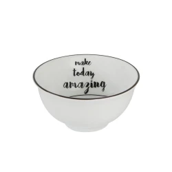 Чаша Porland Be Happy 04AP020392, 11 см, фарфор, белая