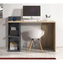 Yazı masası Lux, boz/qəhvəyi, 51.6x120x75/87.5sm