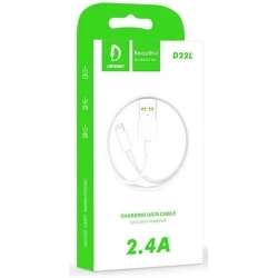 Кабель USB Denmen D22L White
