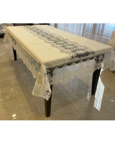 Süfrə MiraNova FS-638, 160x300 sm, kətan, bej