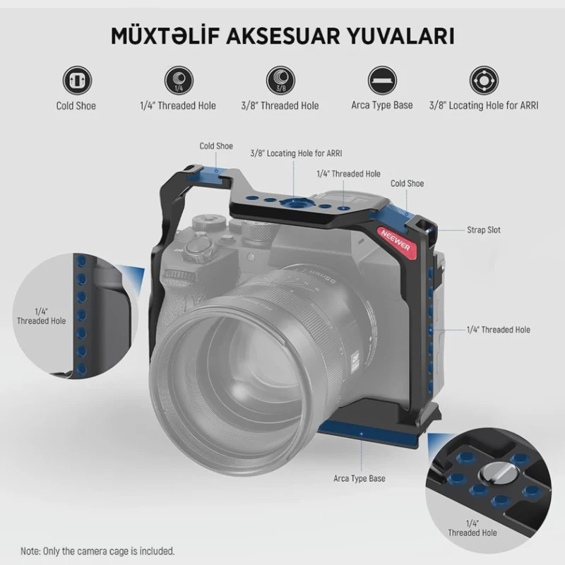 Металлический каркас Neewer CA004 для фотоаппарата Sony A7RV/A7IV/A7RIV/A7SIII/A1 Металлический каркас Neewer CA004 для фотоаппарата Sony A7RV/A7IV/A7RIV/A7SIII/A1