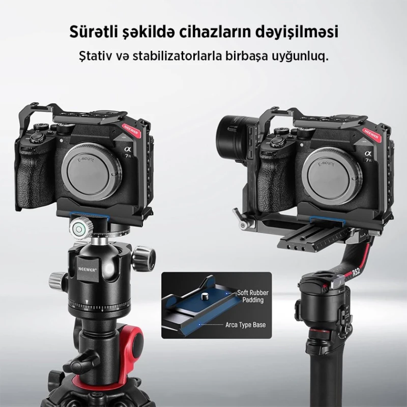 Металлический каркас Neewer CA004 для фотоаппарата Sony A7RV/A7IV/A7RIV/A7SIII/A1 Металлический каркас Neewer CA004 для фотоаппарата Sony A7RV/A7IV/A7RIV/A7SIII/A1