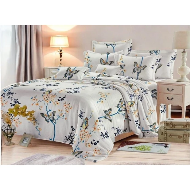 Комплект постельного белья Lu-xe-000508, пододеяльник 230x240 см, простыня 200x220 см, наволочка 50x70 см, двуспальный, сатин, белый Комплект постельного белья Lu-xe-000508, пододеяльник 230x240 см, простыня 200x220 см, наволочка 50x70 см, двуспальный, сатин, белый