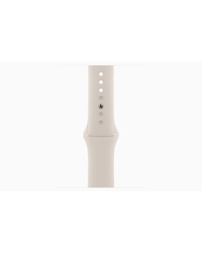 Ağıllı saat Apple Watch 9 45mm Starlight Aluminum Case with Starlight Sport Band - S/M (MR963LL/A)