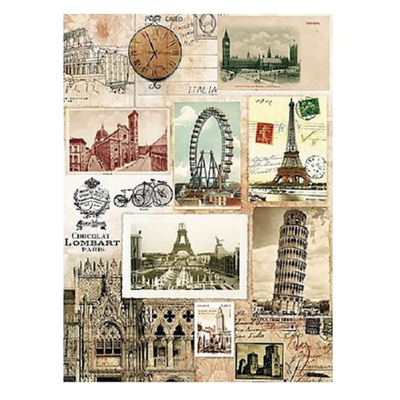 Рисовая бумага для декупажа Cadence А3 - 45 Рисовая бумага для декупажа Cadence А3 - 45