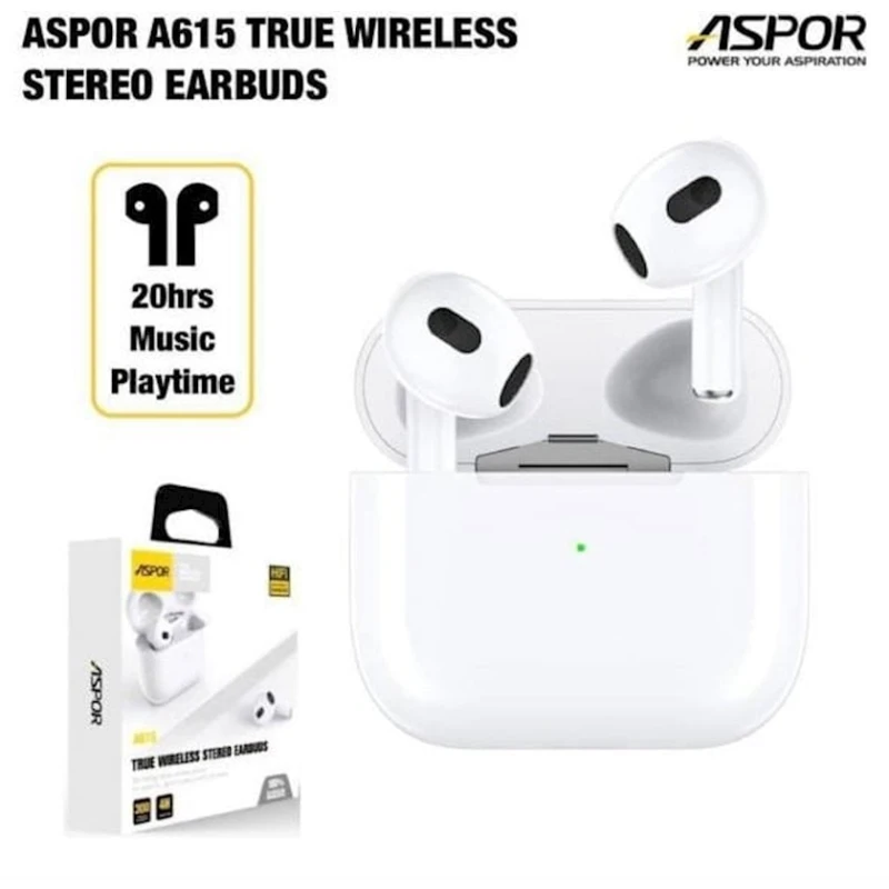 Беспроводные наушники Aspor A615 Magnet White