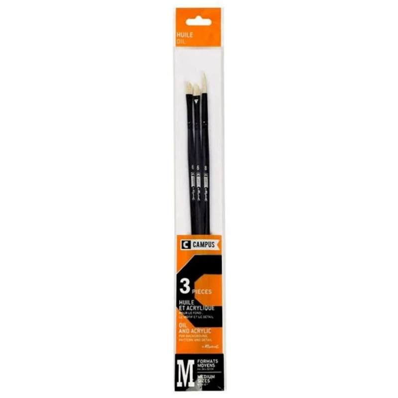 Набор кистей Sennelier Raphael Campus Oil Brushes, M, 3 шт Набор кистей Sennelier Raphael Campus Oil Brushes, M, 3 шт
