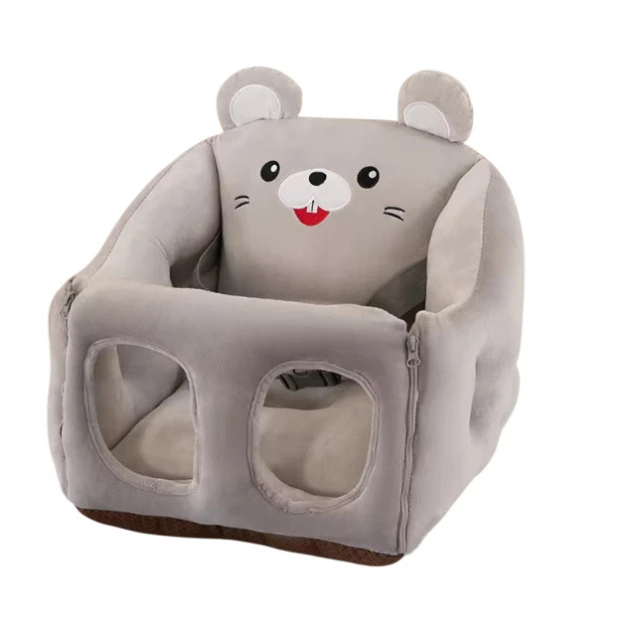 Buster-stul WS Mouse, boz, peluş/pambıq, 40x40 sm Buster-stul WS Mouse, boz, peluş/pambıq, 40x40 sm