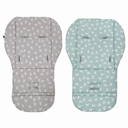 Матрас для коляски Softcare, серый/зеленый, 78х33 см