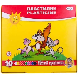 Пластилин Гамма Юный художник, 10 шт, разноцветный, со стеком, 180 г, 155x136x15 мм, картонная коробка, 3+ лет Пластилин Гамма Юный художник, 10 шт, разноцветный, со стеком, 180 г, 155x136x15 мм, картонная коробка, 3+ лет